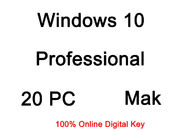 다수 언어 Windows 10 직업적인 면허 열쇠 20 PC MAK 가득 차있는 버전